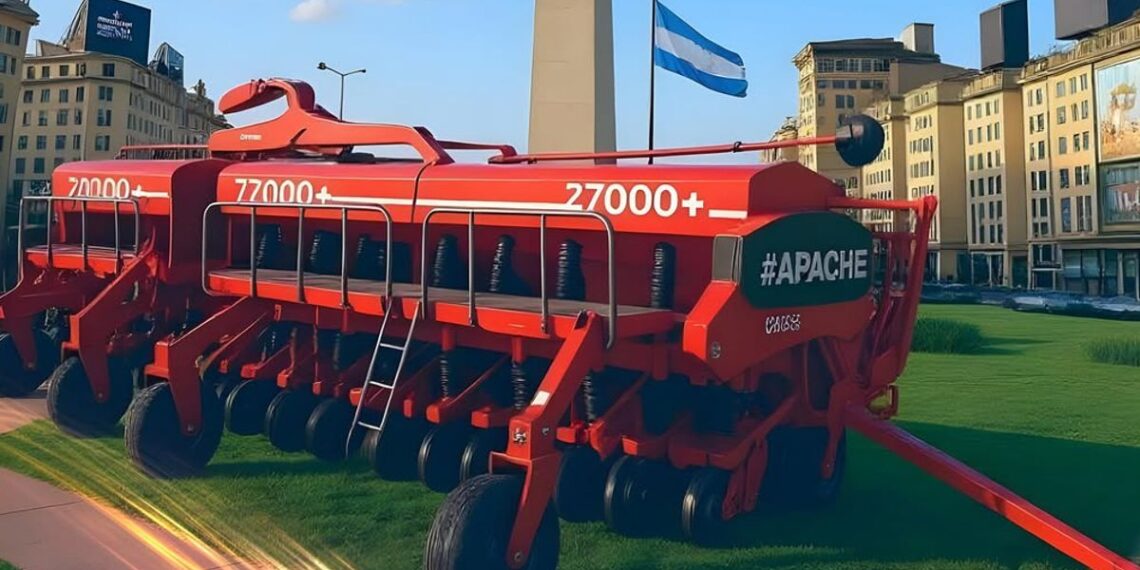 Innovación en cada surco, las sembradoras APACHE presentes en Palermo