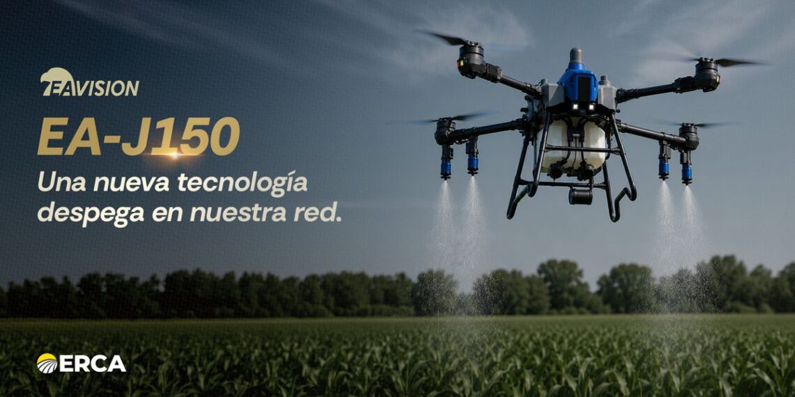 ERCA incorpora la comercialización de drones agrícolas EA-J150 junto a NEXT SIEMBRA