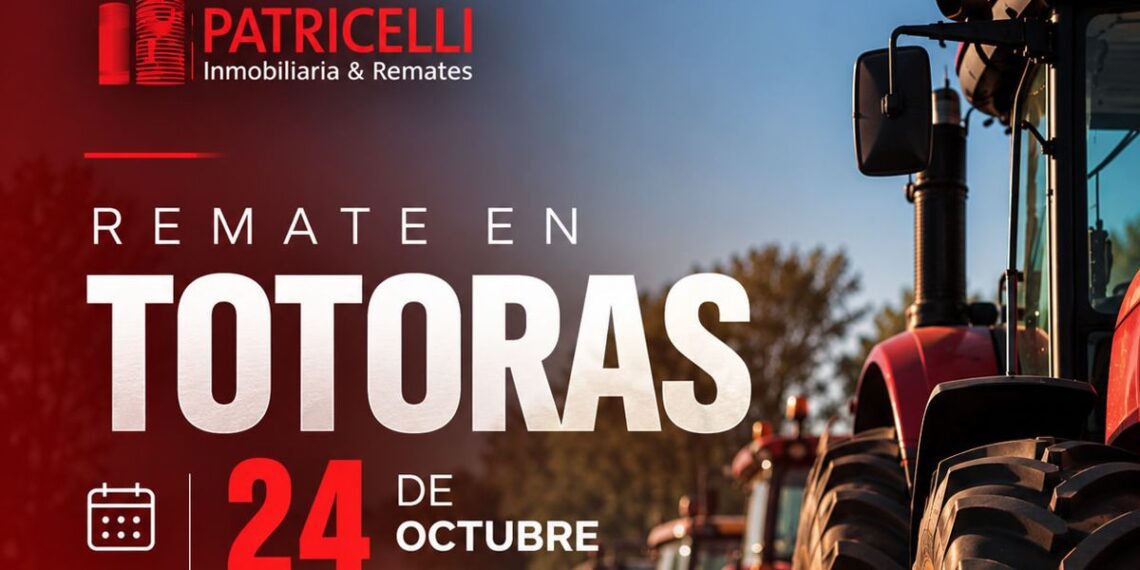 Gran remate rural en Totoras: más de 20 tractores y una amplia oferta de maquinaria agrícola